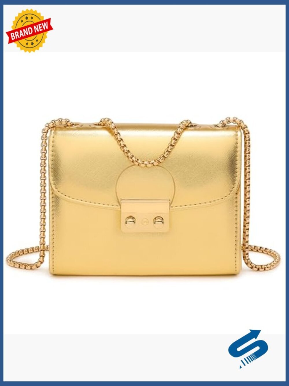 Elegant crossbody clutch with chain strap for weddings